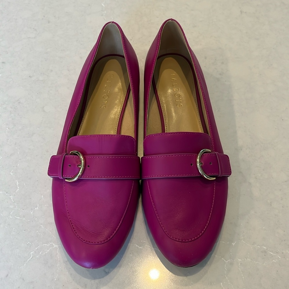 Talbots size 9.5M magenta flats
